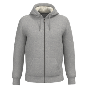 Eco-Friendly Unisex Sherpa-Lined Full Zip Sweatshirt, miniatyr 3